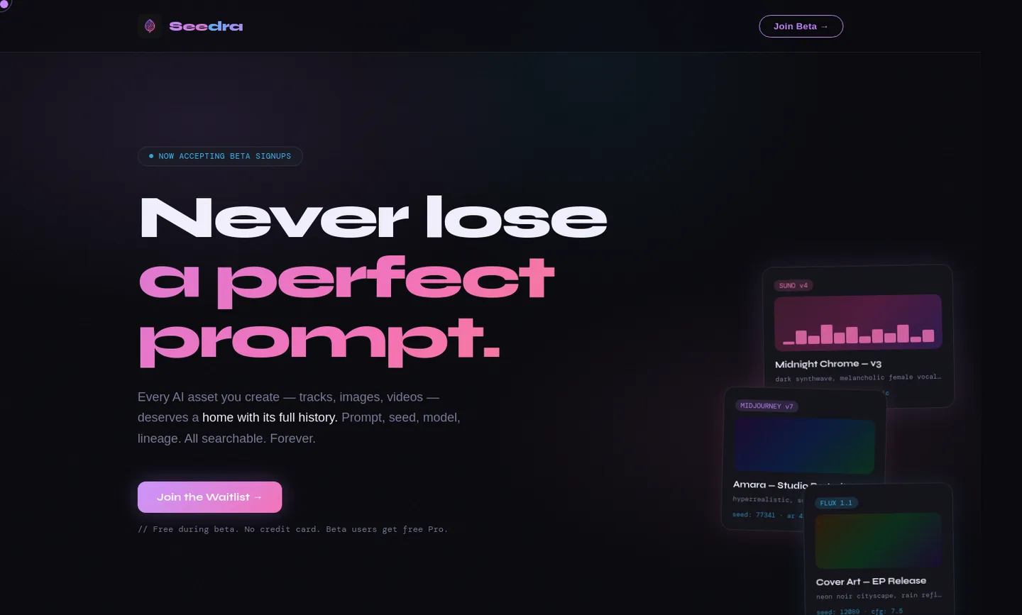 seedra.app — Hero