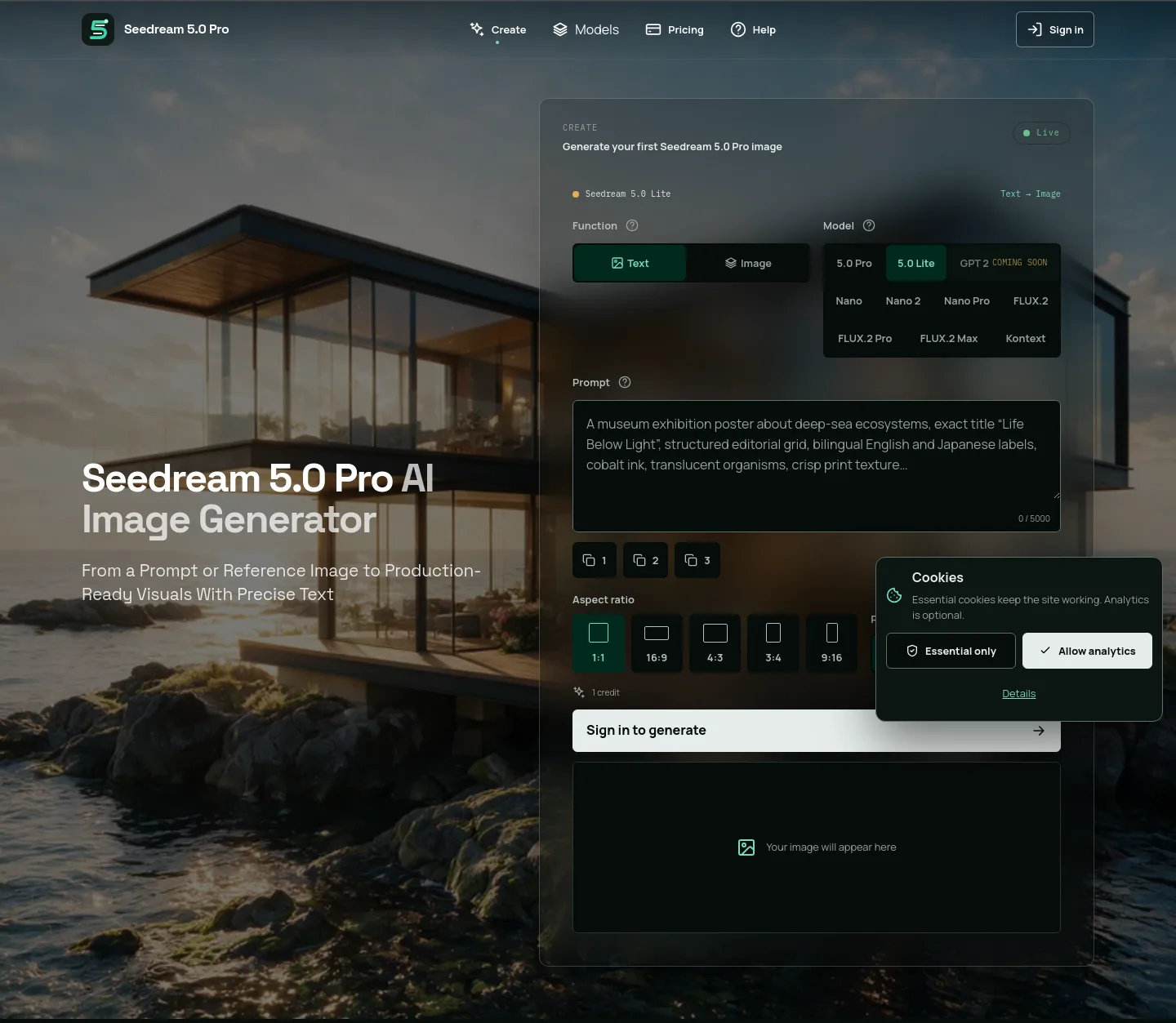 seedream5-pro.im — Hero