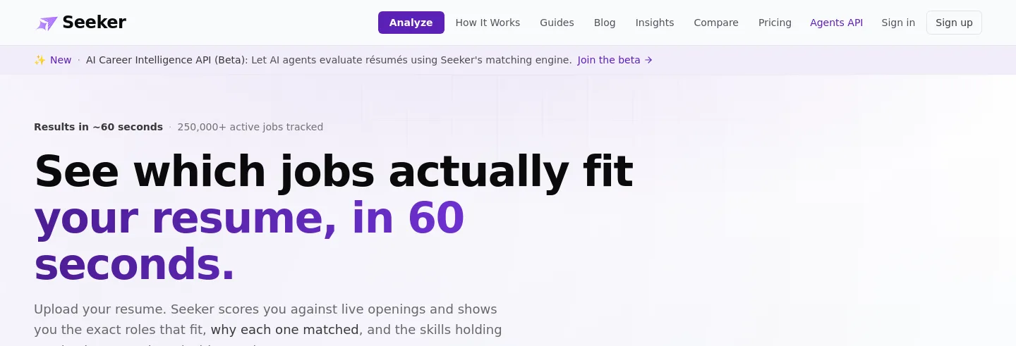 seekerscore.com — The Pricing Page