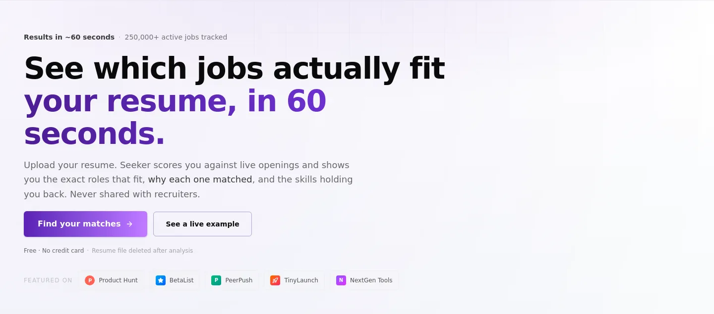 seekerscore.com — Hero