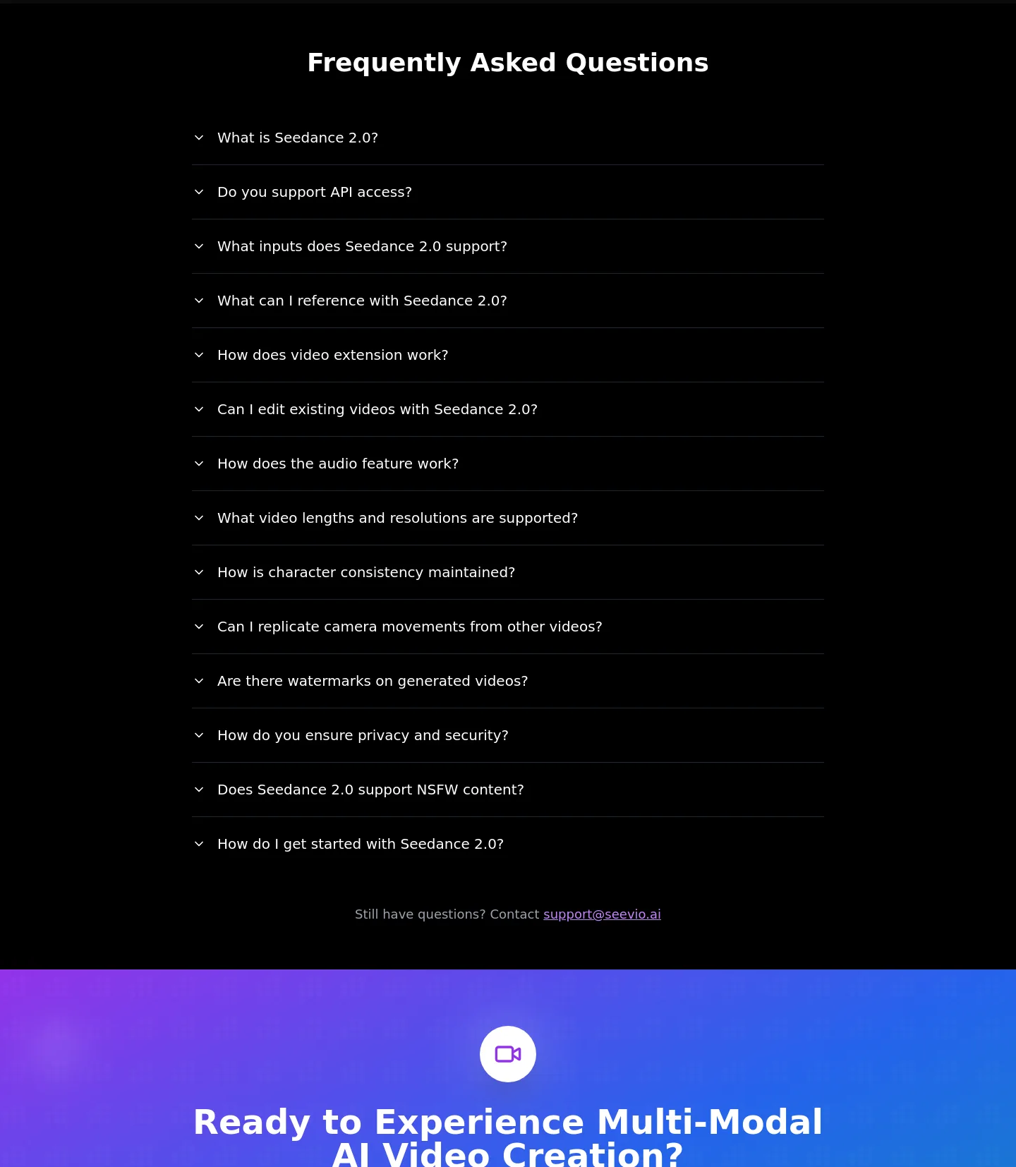 seevio.ai — FAQ