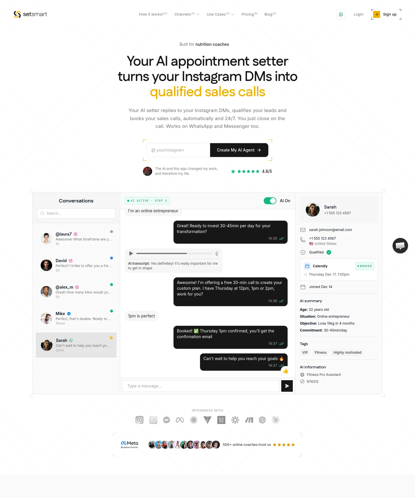 setsmart.io Hero section