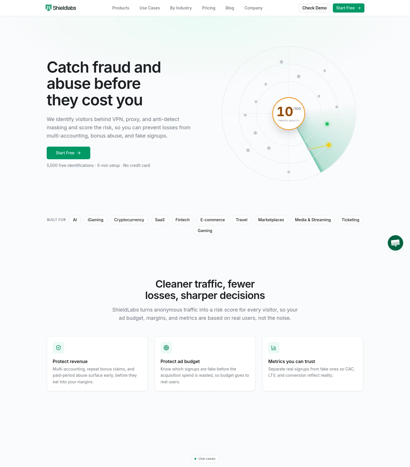 shieldlabs.ai — Hero + Pricing