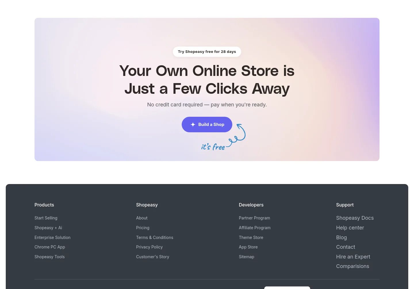 shopeasy.ai CTA section