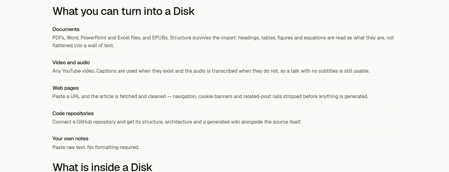 skilldiscs.com — a real Features section