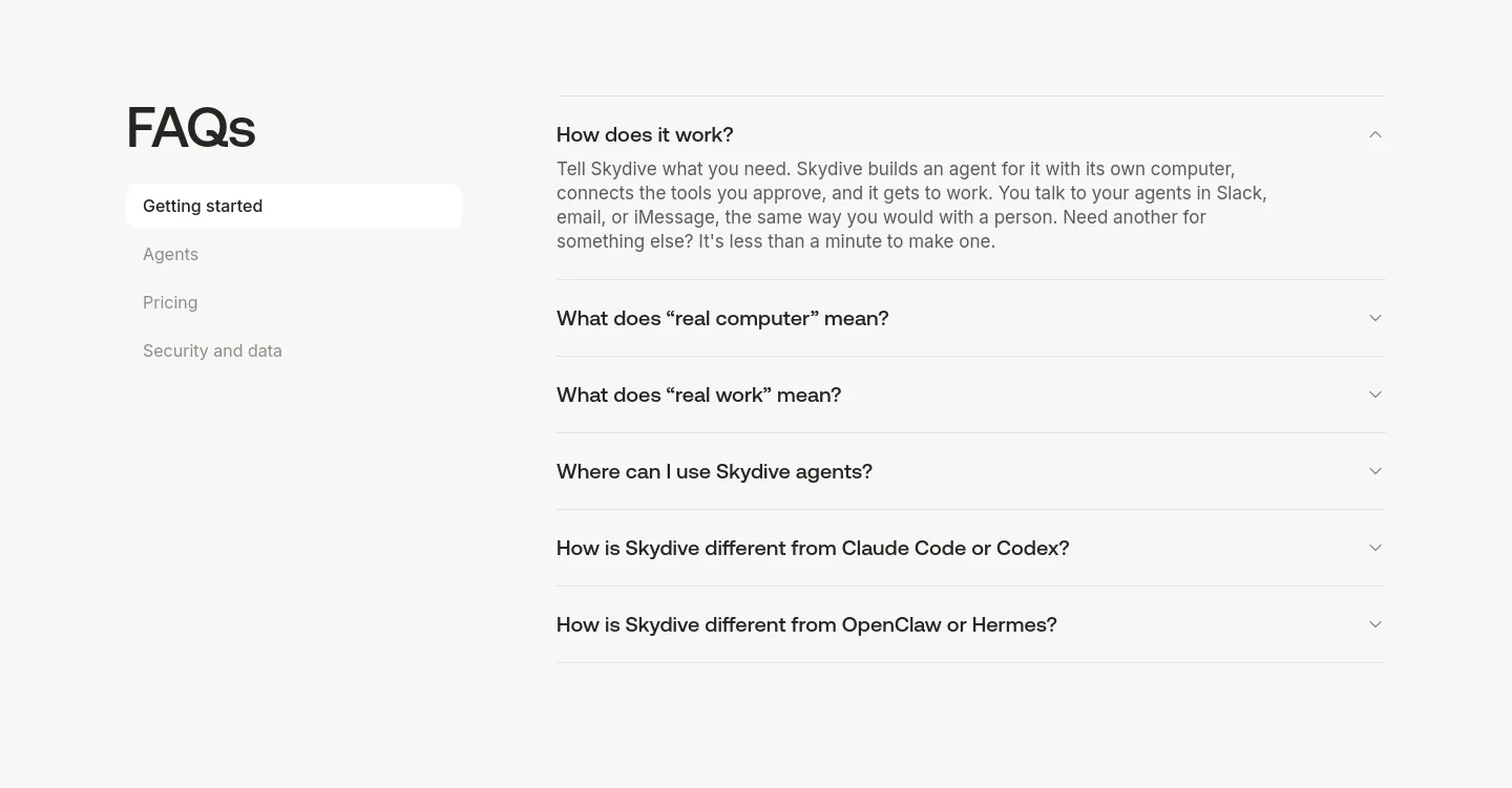 skydive.com — FAQ