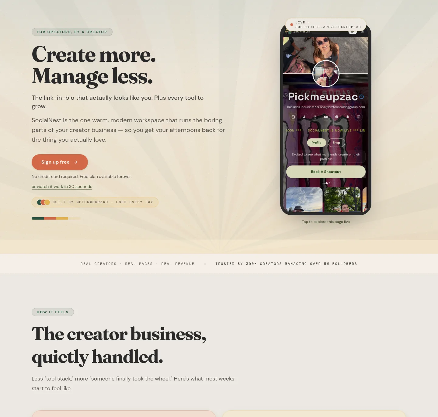 socialnest.app — Hero