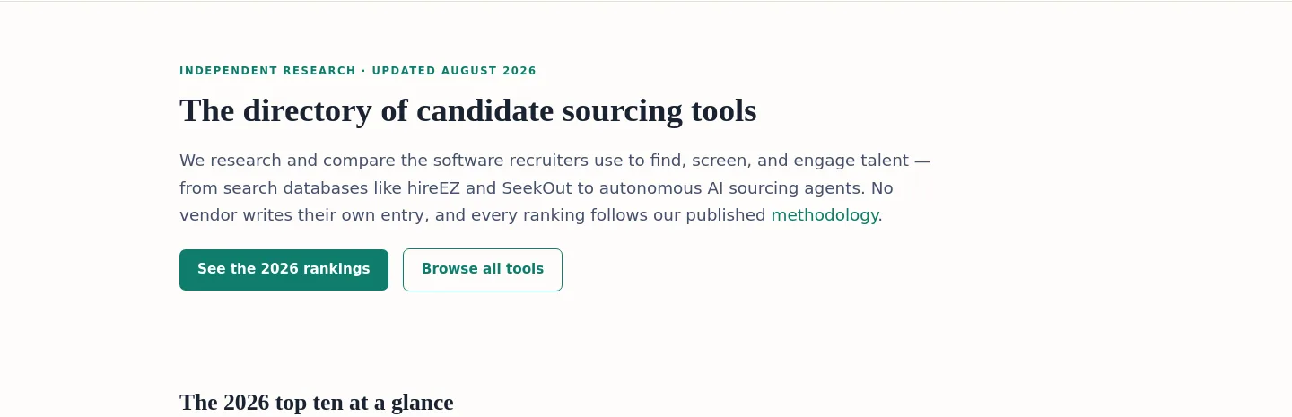 sourcingtools.org — Hero