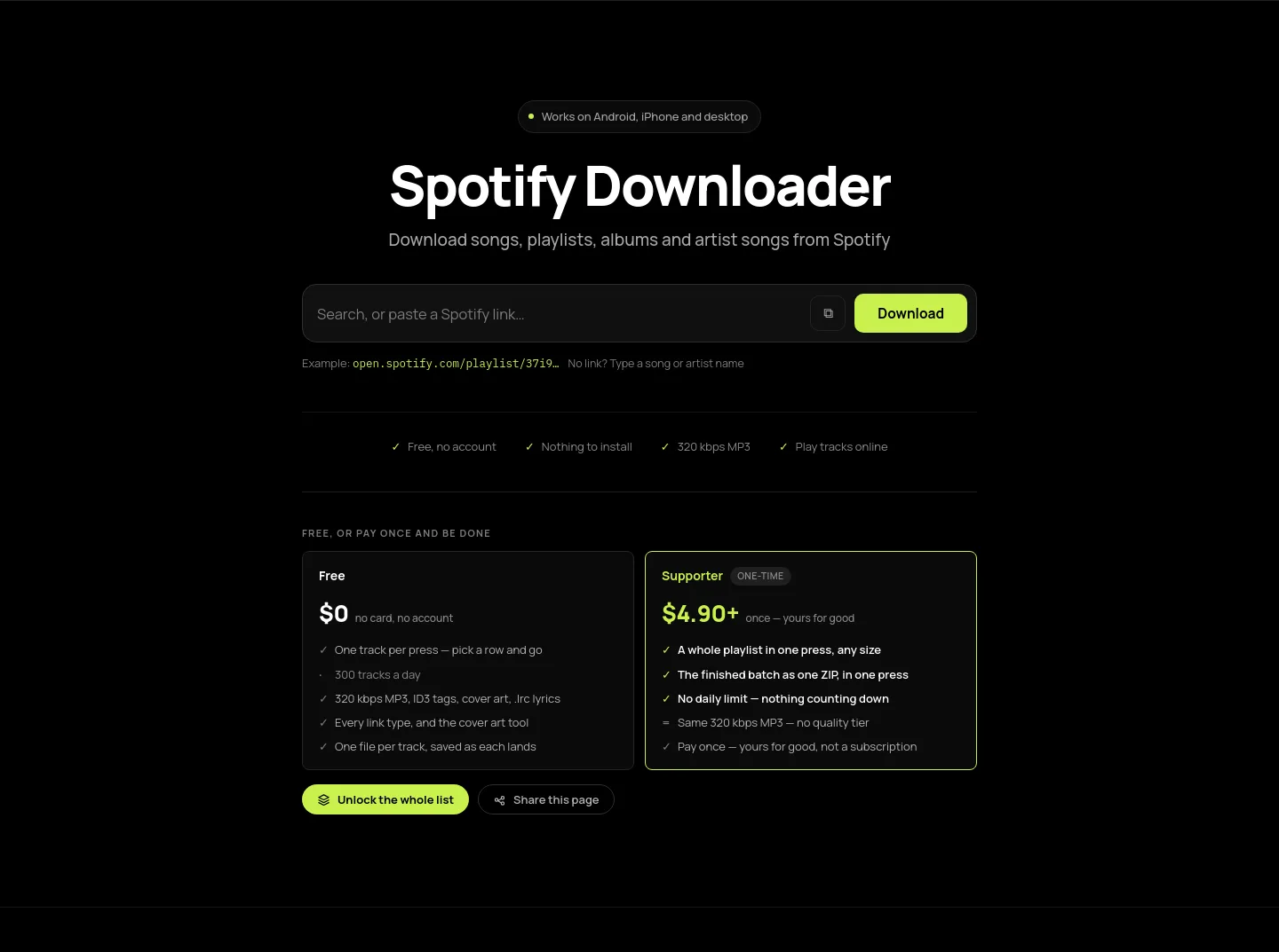 spotmp3.net — a real Hero section