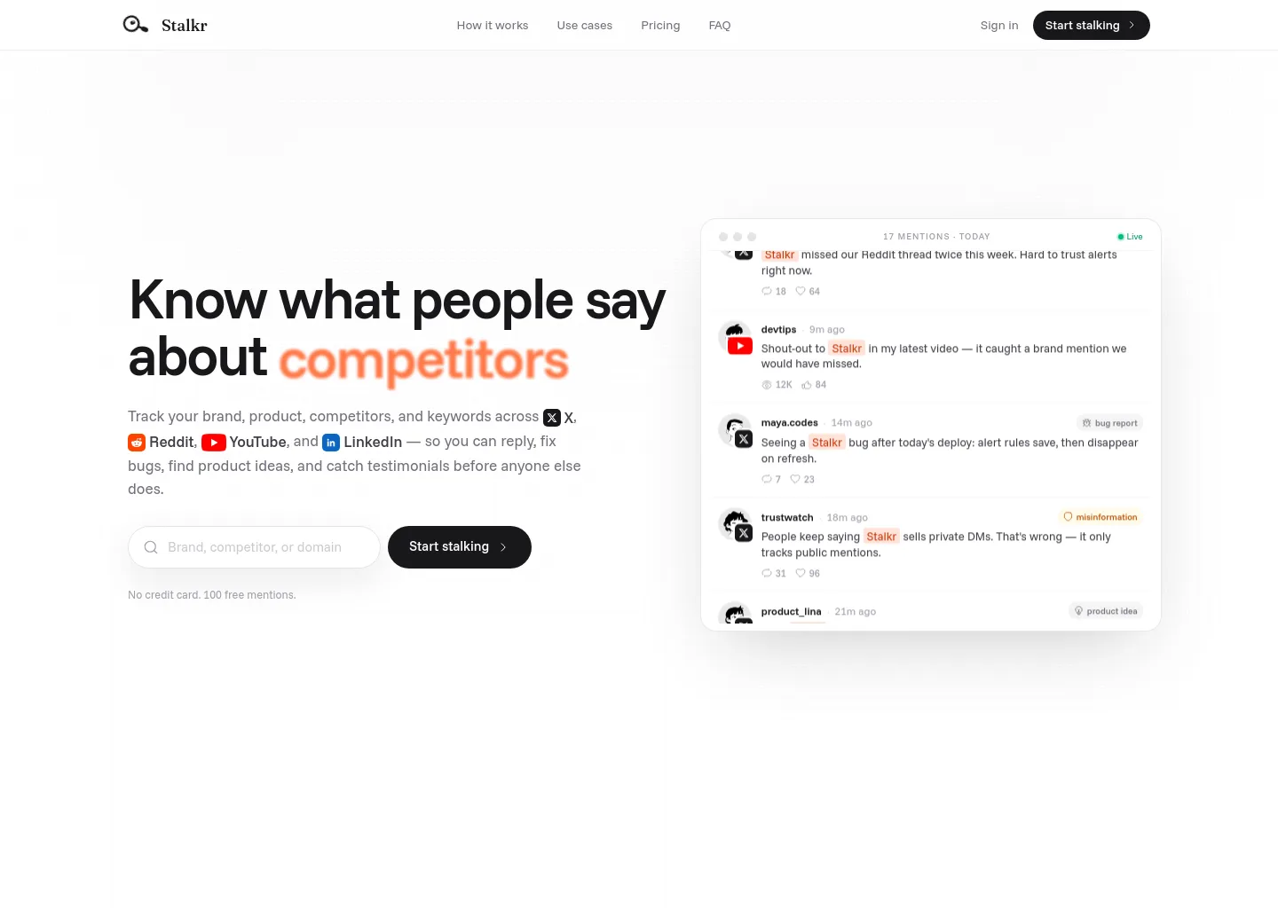 stalkr.ai — The Pricing Page