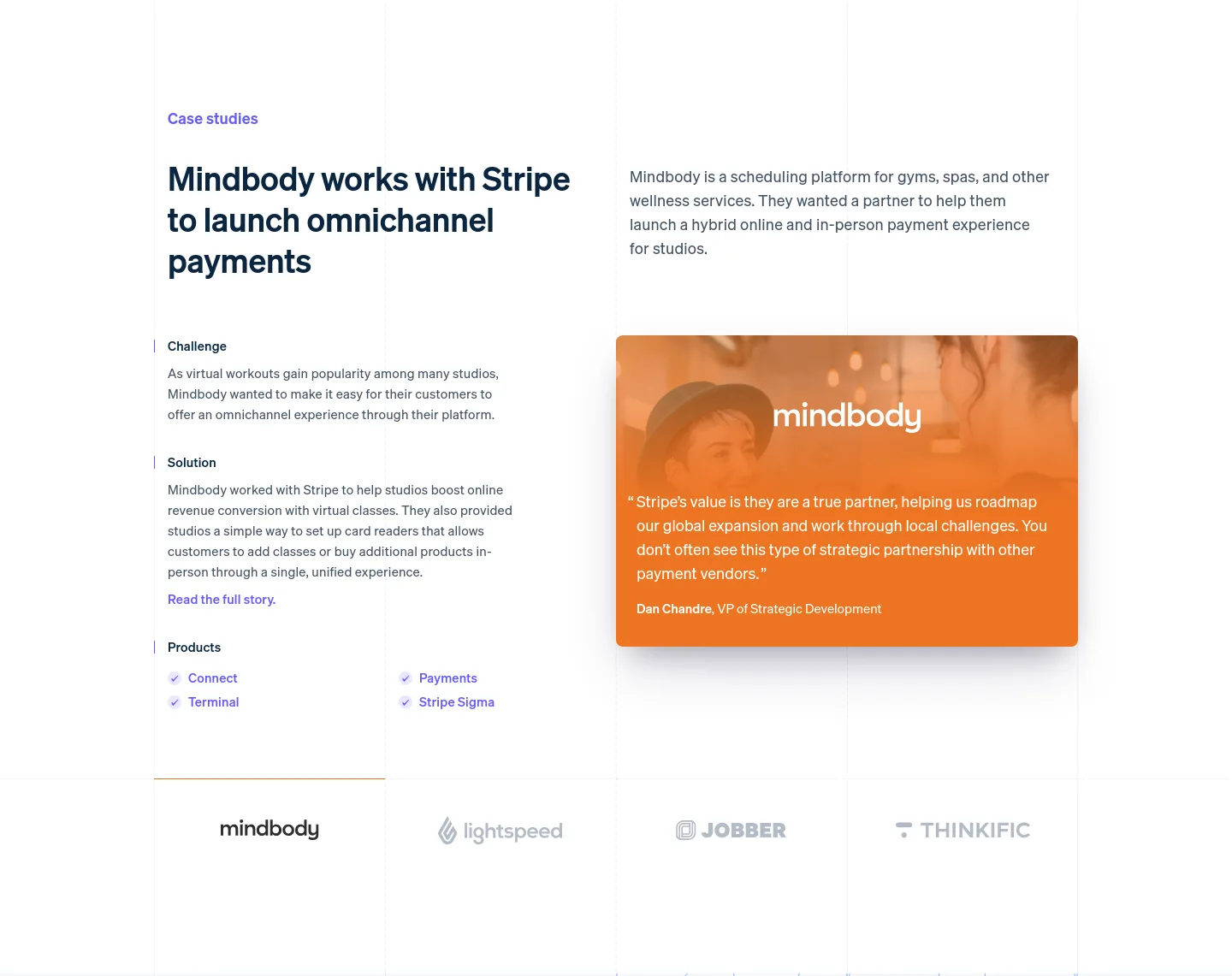 stripe.com Logo Wall section