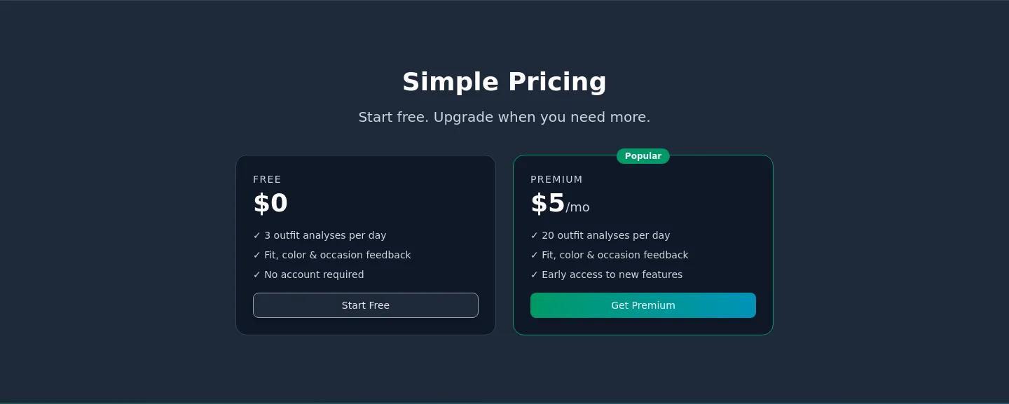 stylebias.app — Pricing