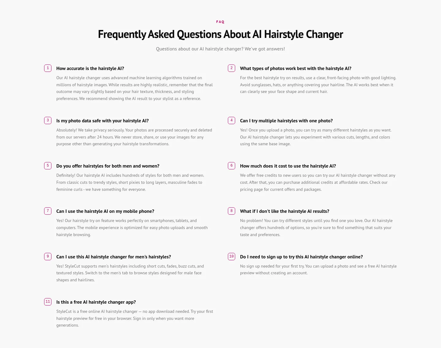 stylecut.app — FAQ