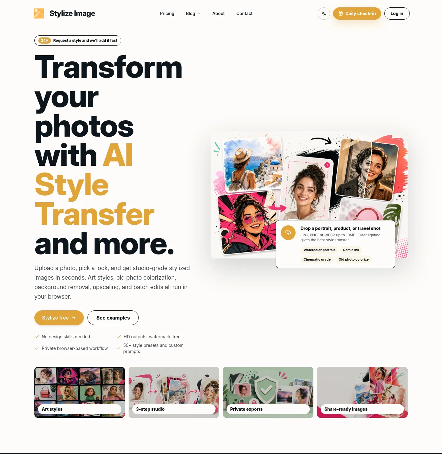 stylizeimage.com — Hero