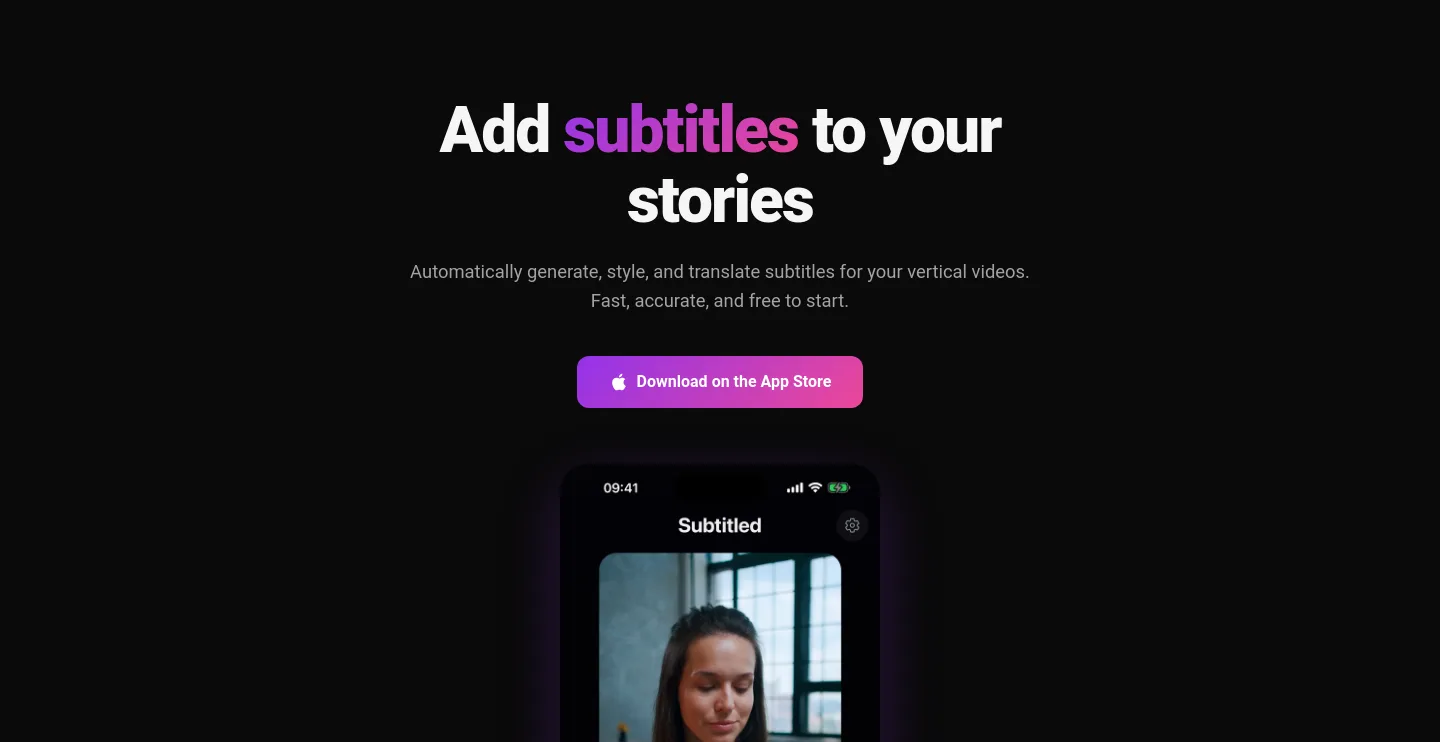 subtitles-app.com — Hero