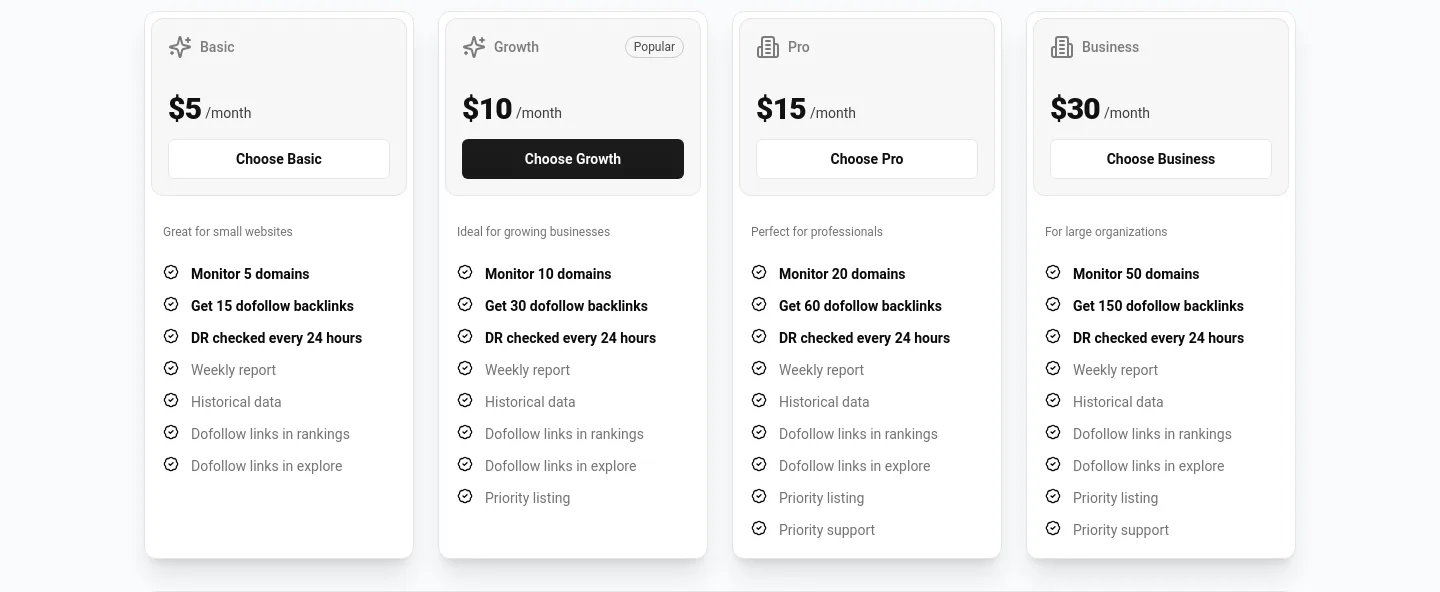 supadr.com — Pricing