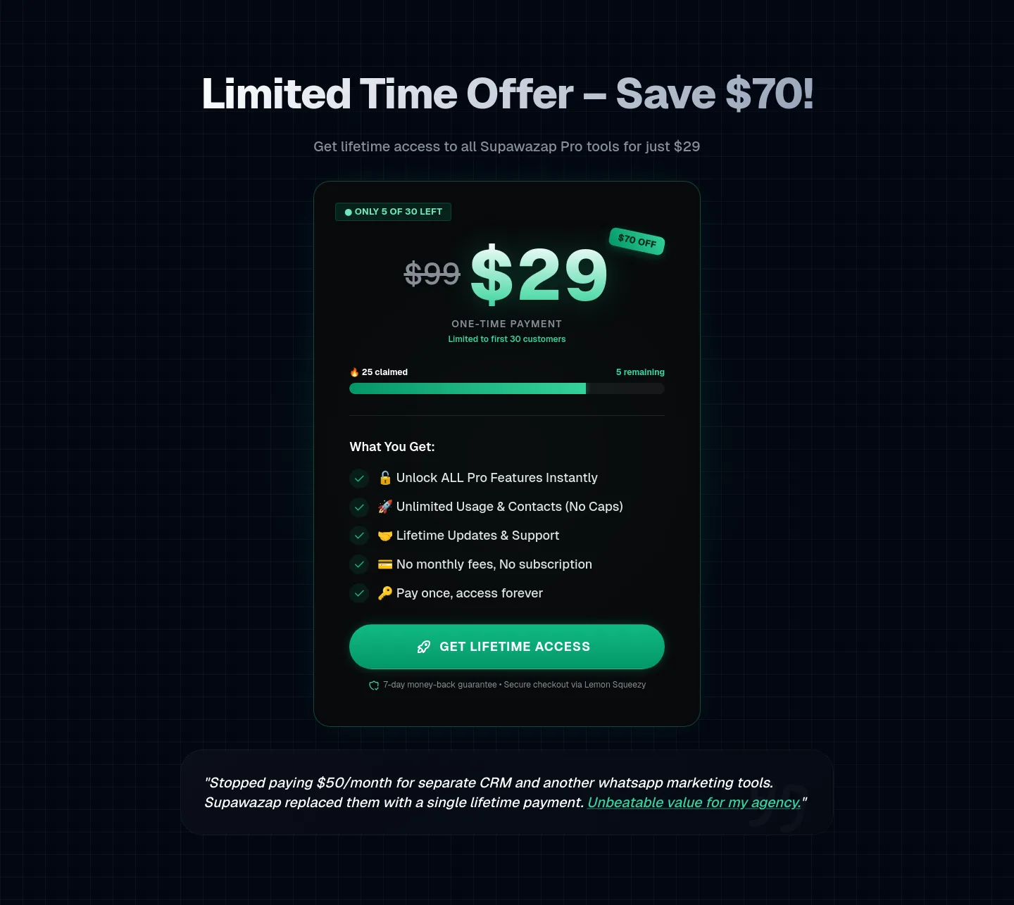 supawazap.com — Pricing