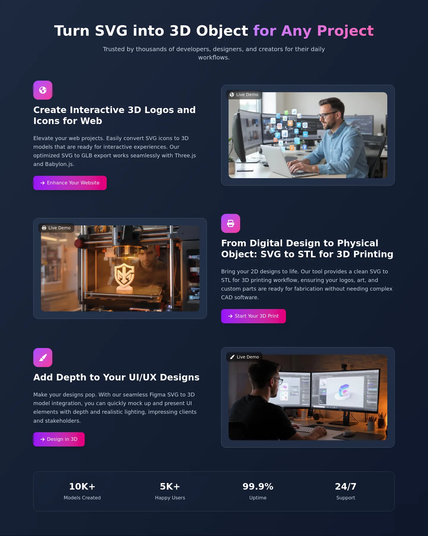 svgto3d.com — Logo Wall