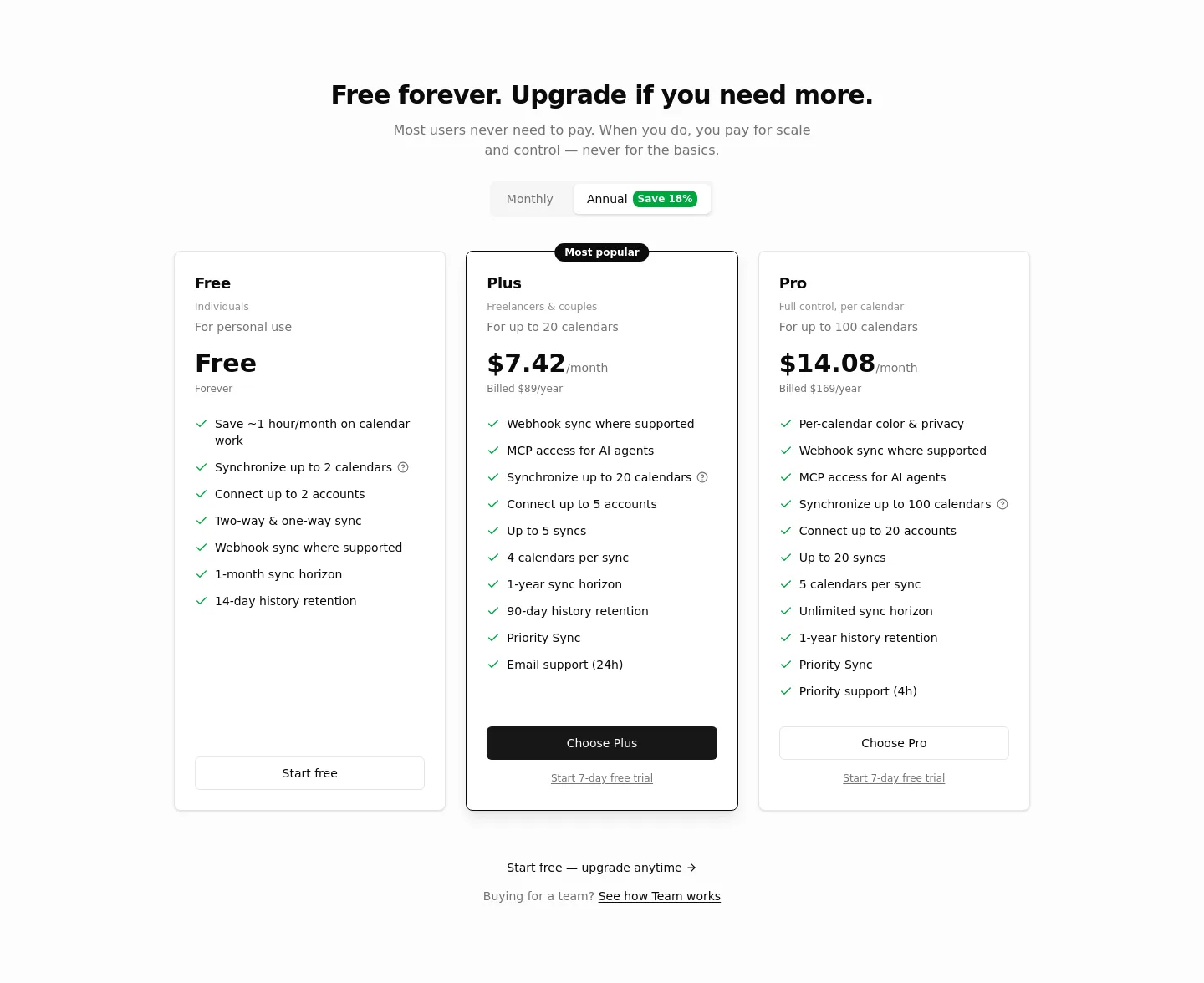 syncdate.app — Pricing
