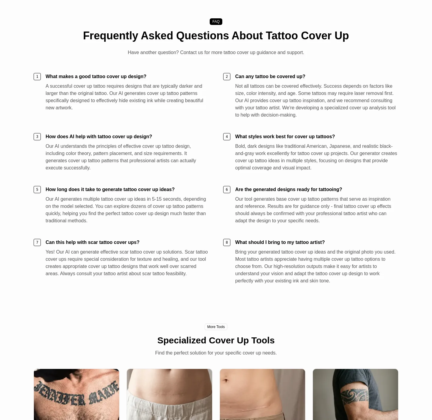 tattoocoverup.ai — FAQ