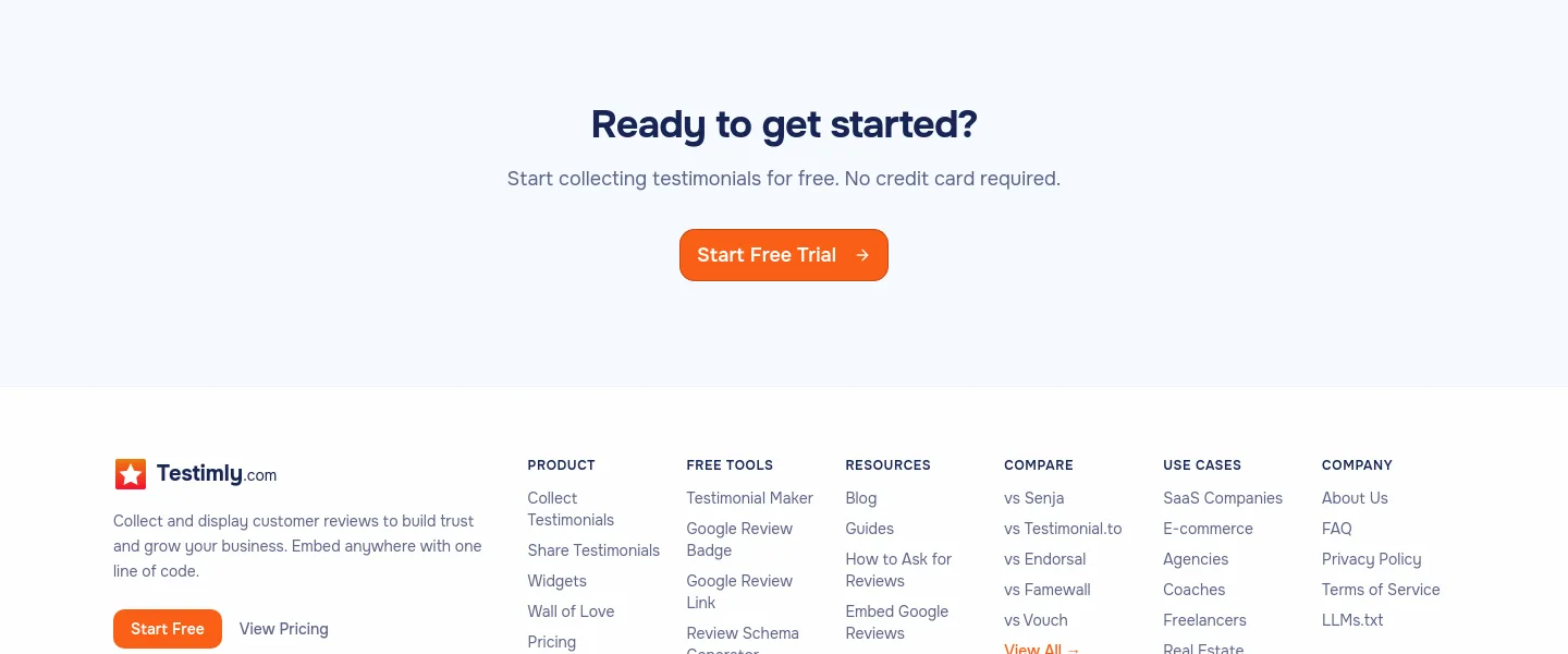 testimly.com CTA section