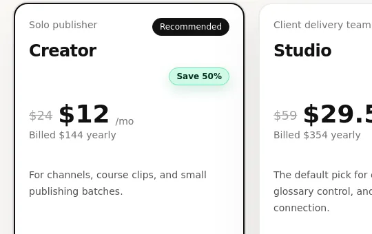 Price anchor element from timedsubs.com