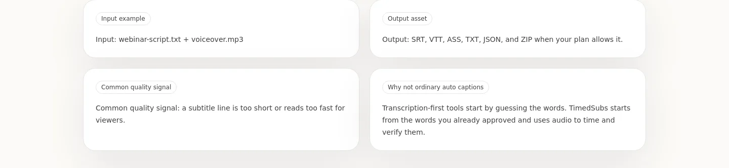 timedsubs.com Features section