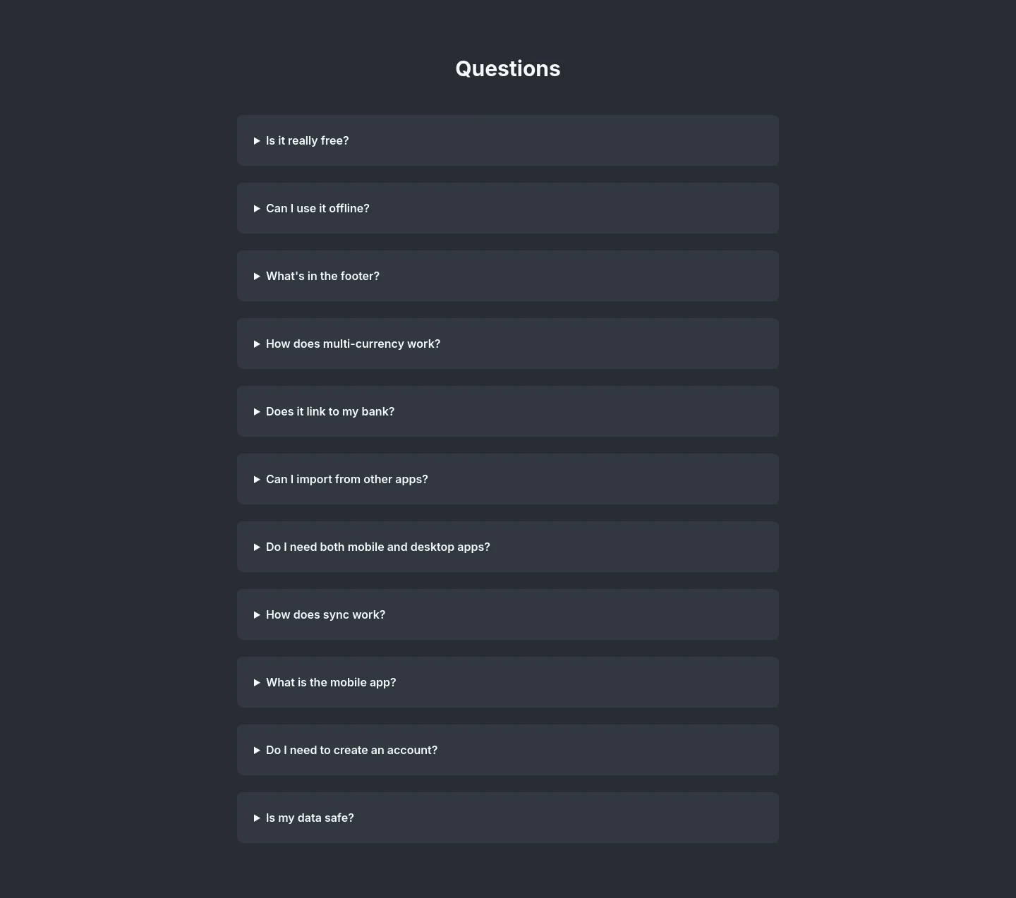 tinycashflow.com — FAQ