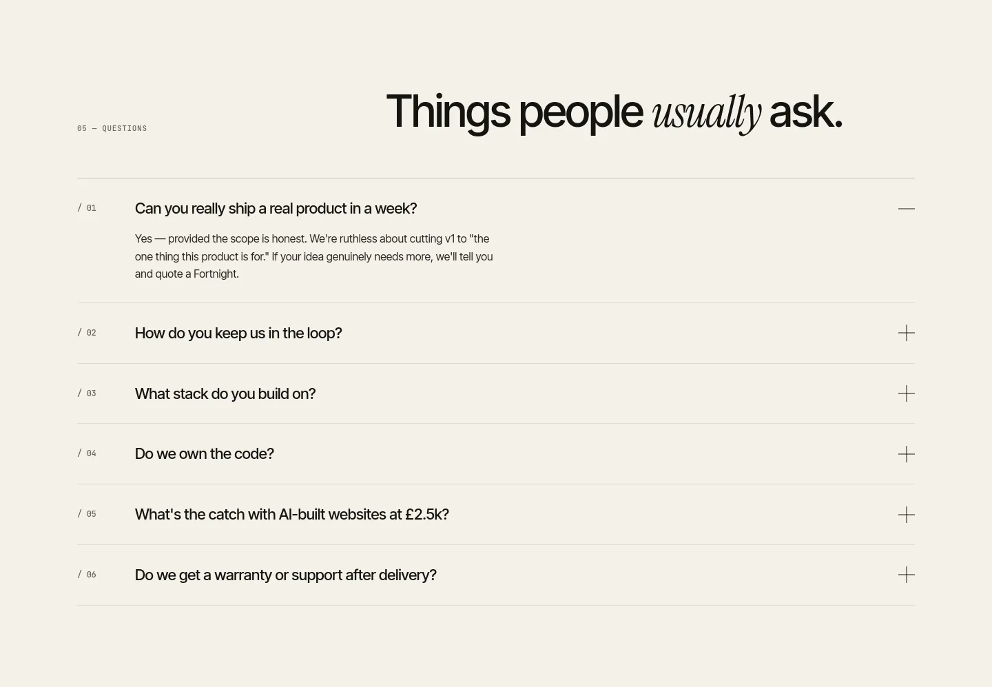 tinystartupstudio.com — FAQ