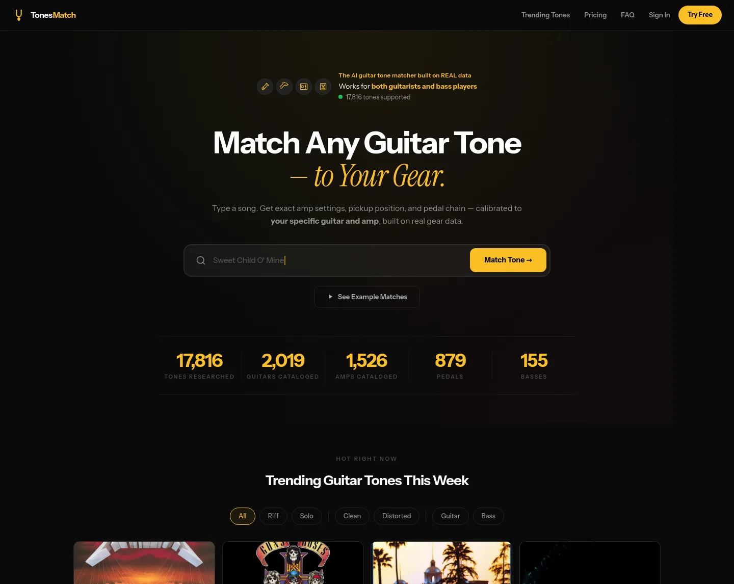 tonesmatch.com — The Pricing Page