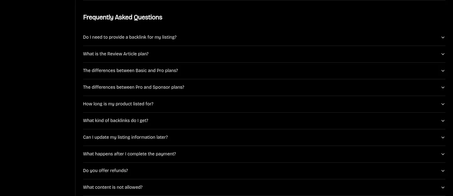 toolfio.com FAQ section