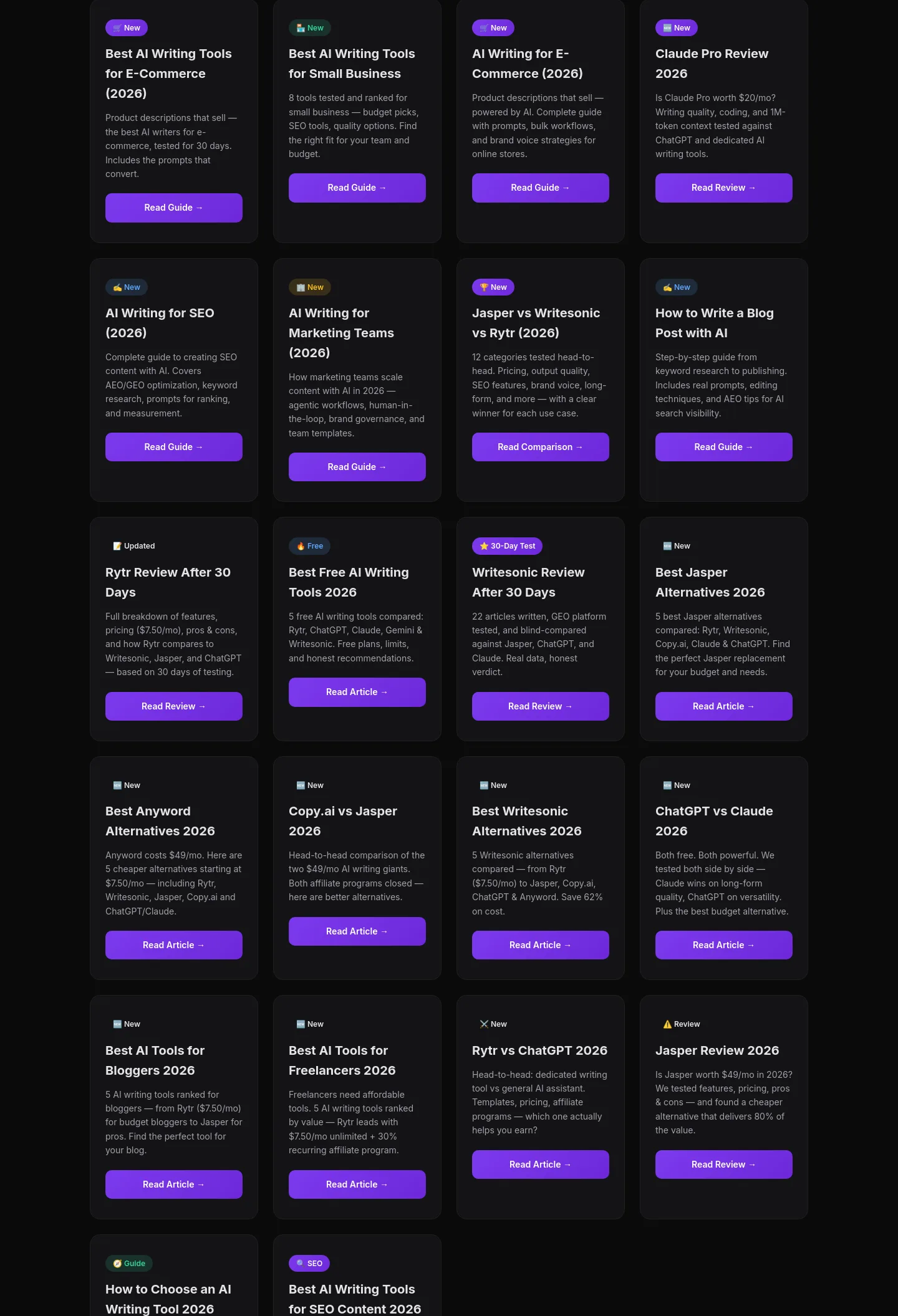 topaiwritertools.com — Features