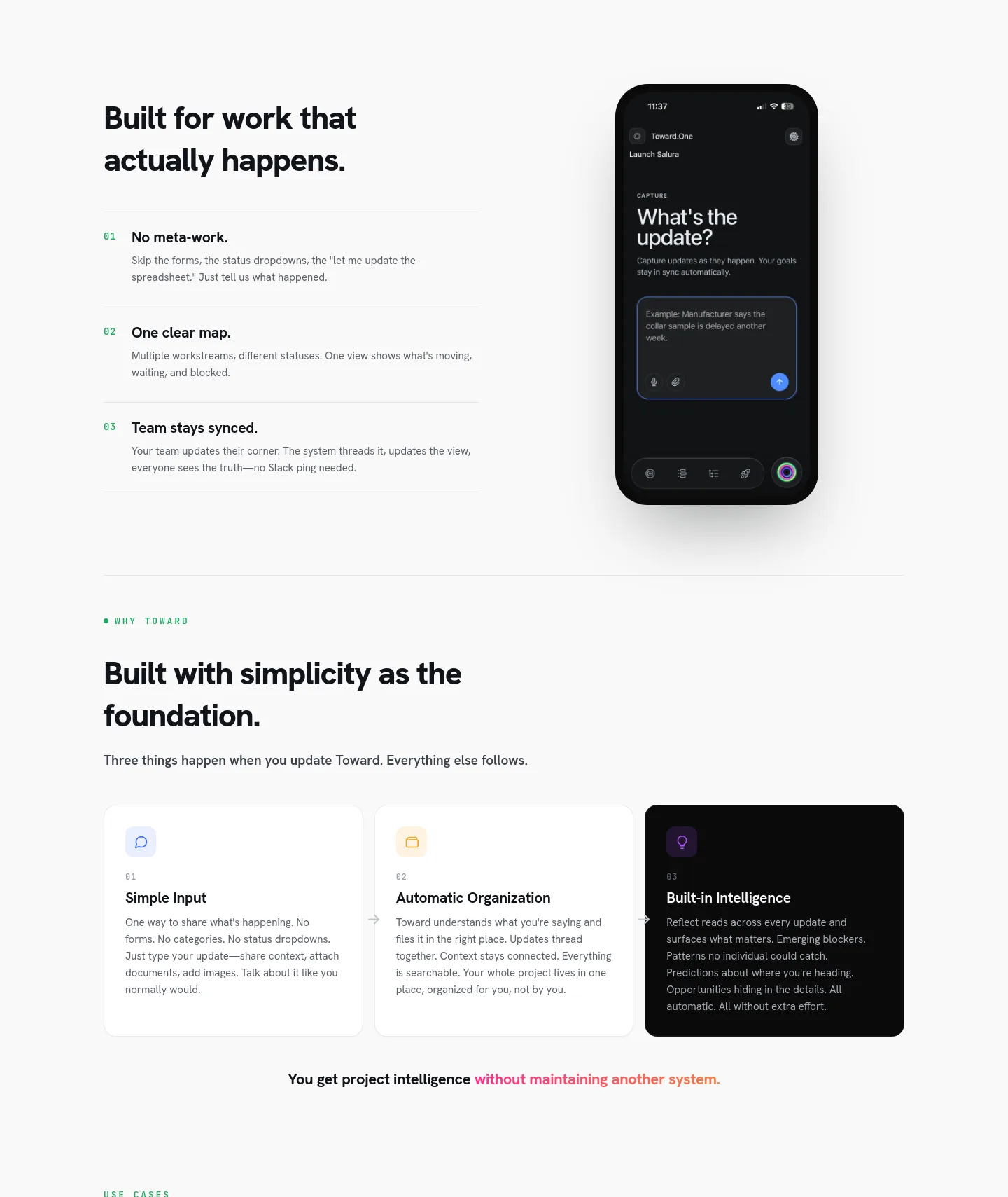 toward.one — Features