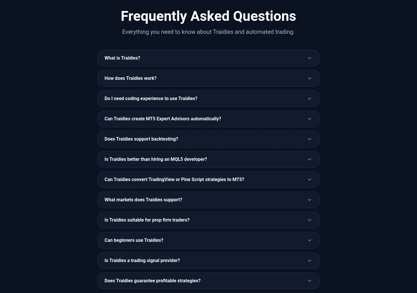 traidies.com — FAQ