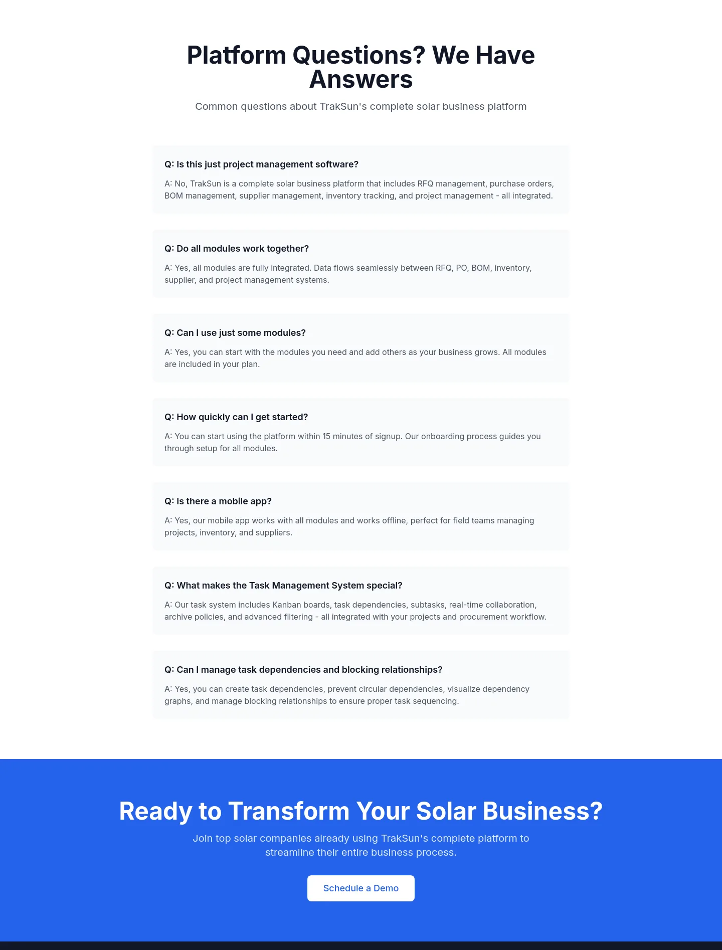 traksun.in — FAQ