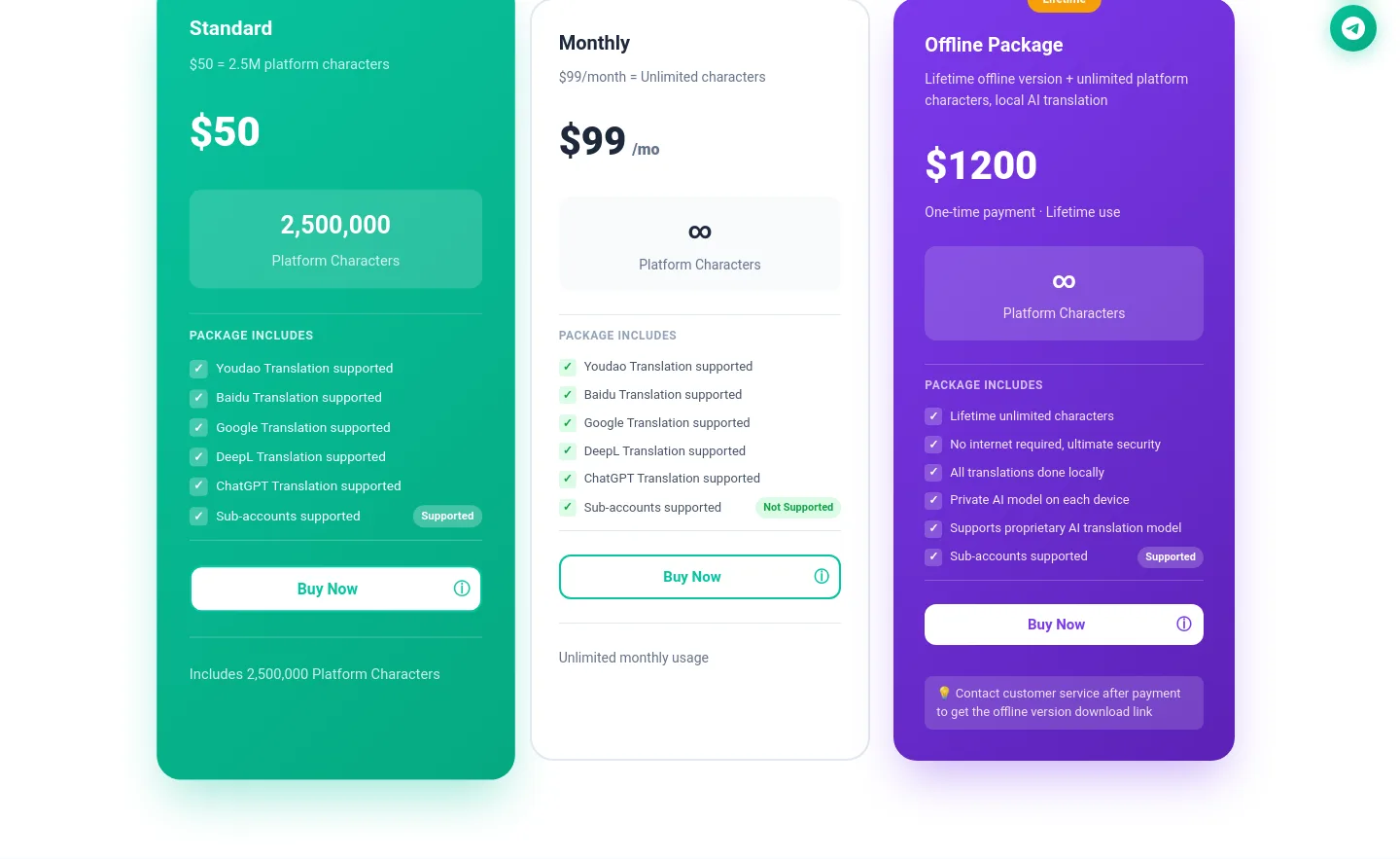 tranai.app — Pricing
