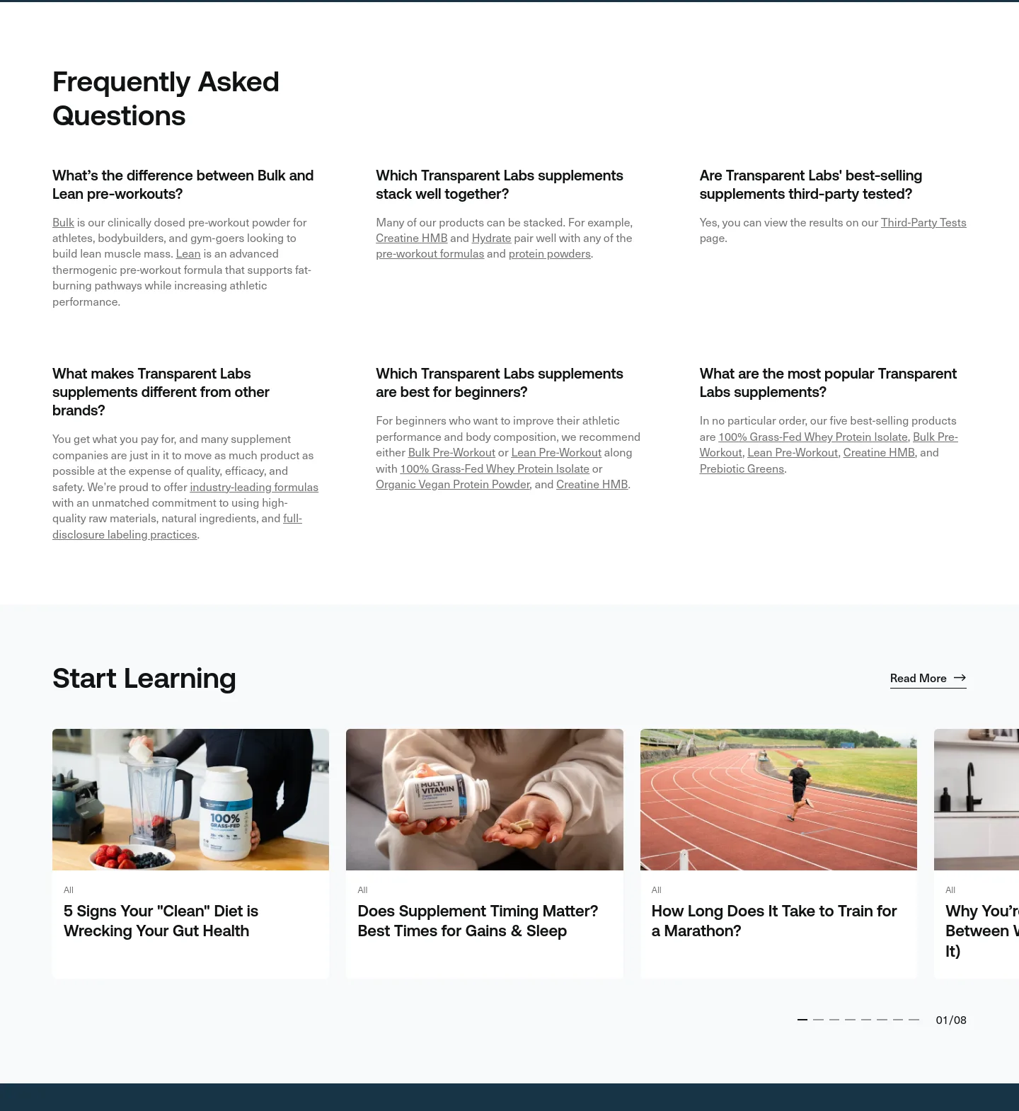 transparentlabs.com — FAQ