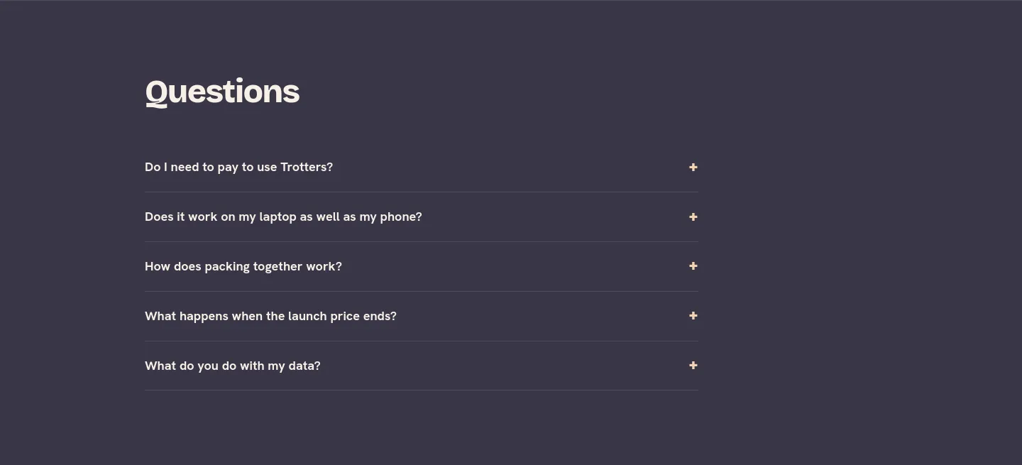 trotters.app — FAQ