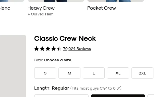 Rating element from trueclassictees.com