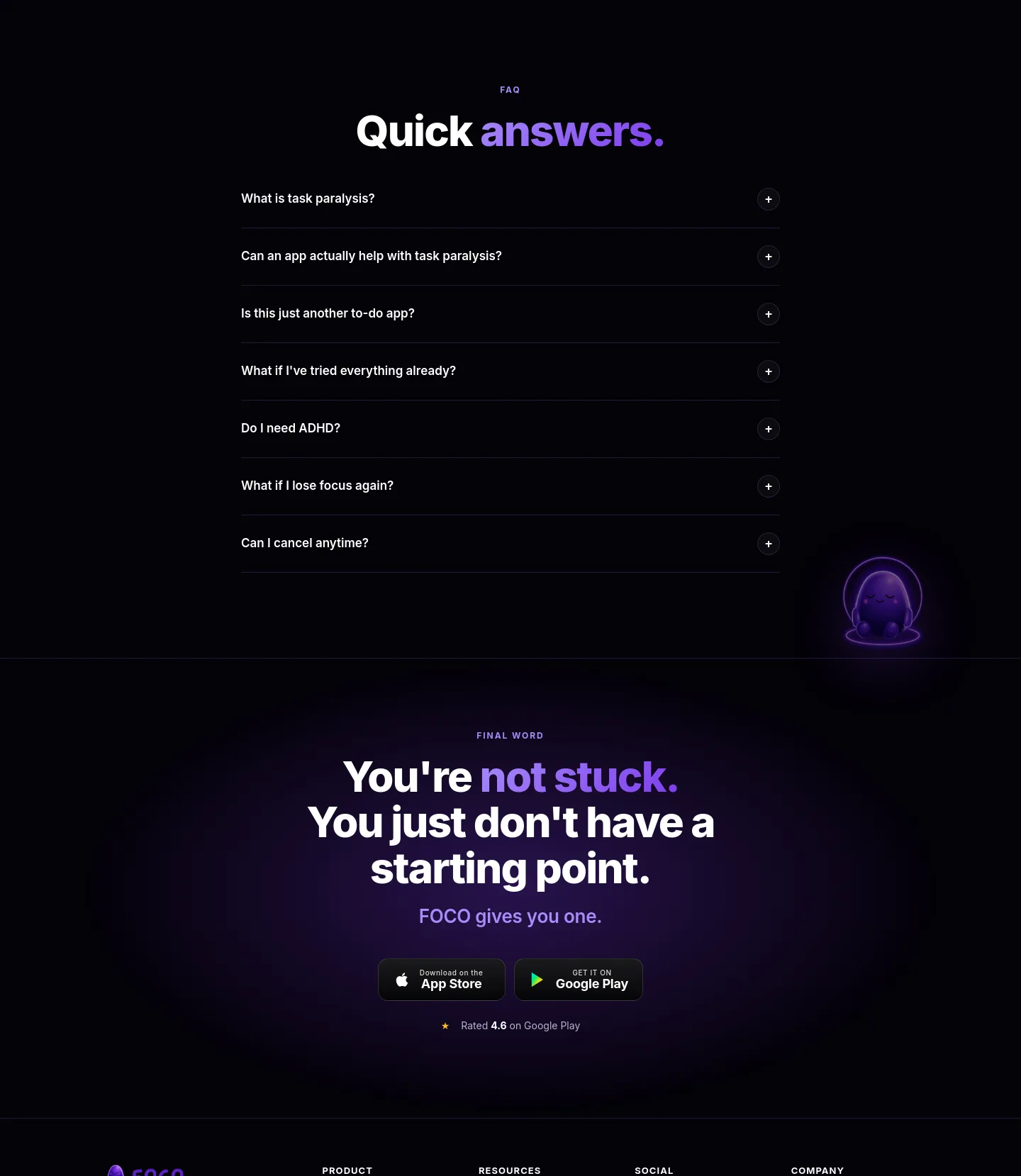 tryfoco.com — FAQ