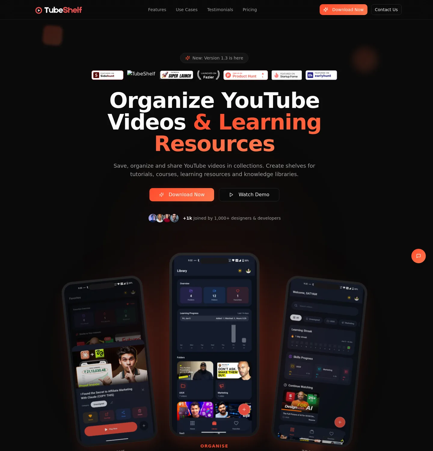 tubeshelf.app — a measured funnel