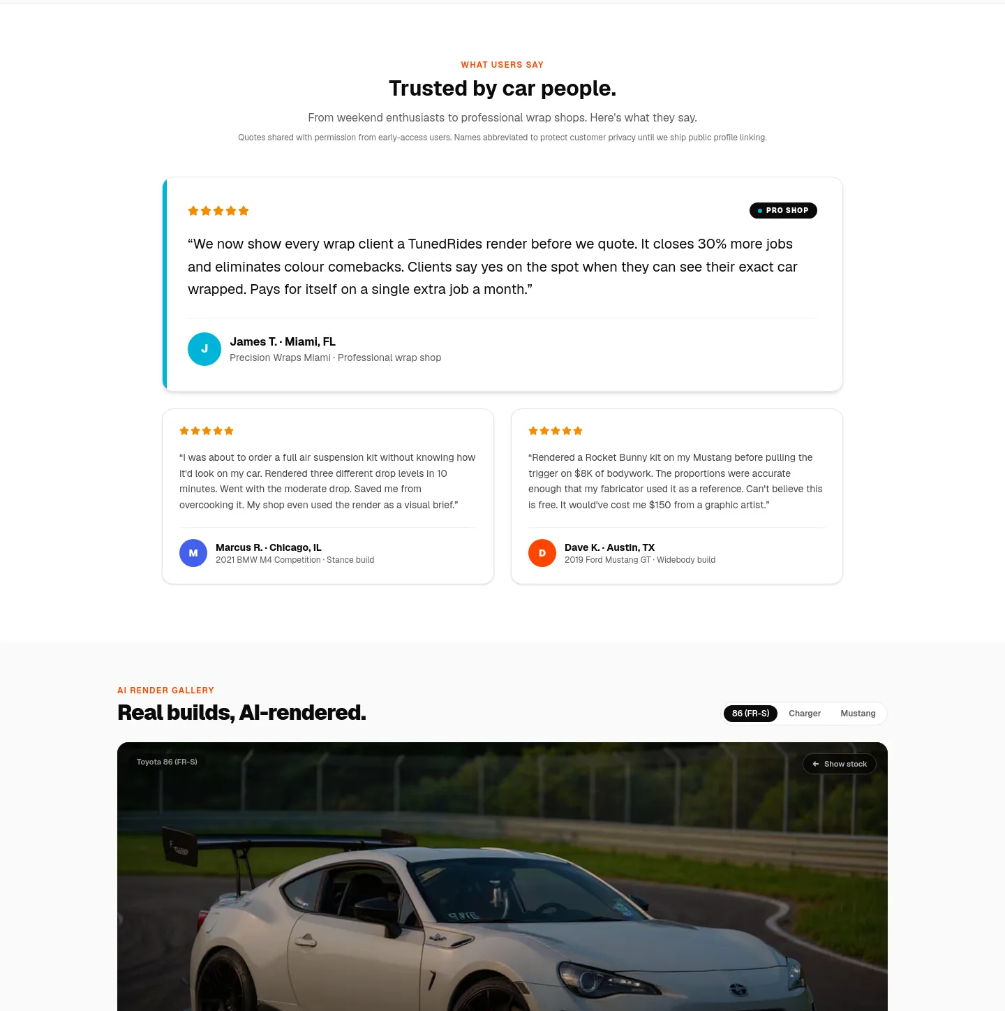 tunedrides.com — Logo Wall