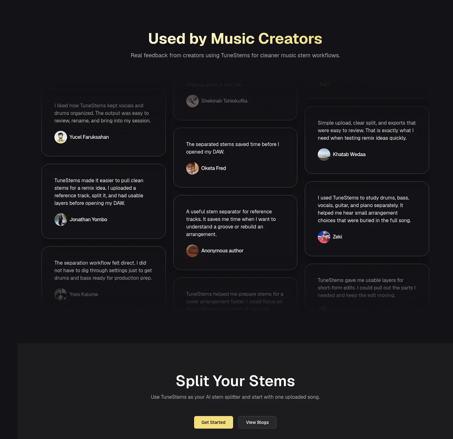 tunestems.com — Logo Wall
