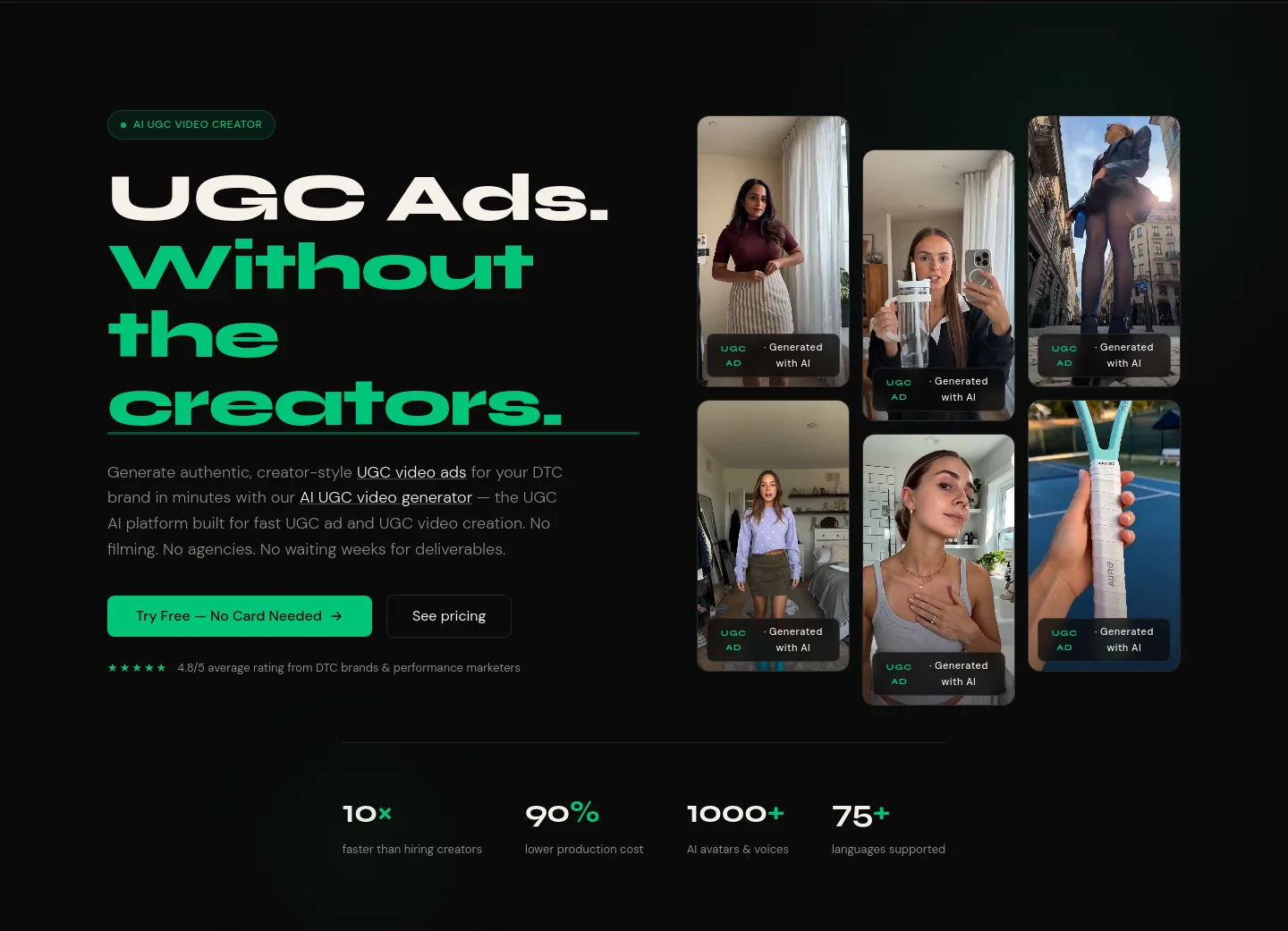ugcad.ai — Hero
