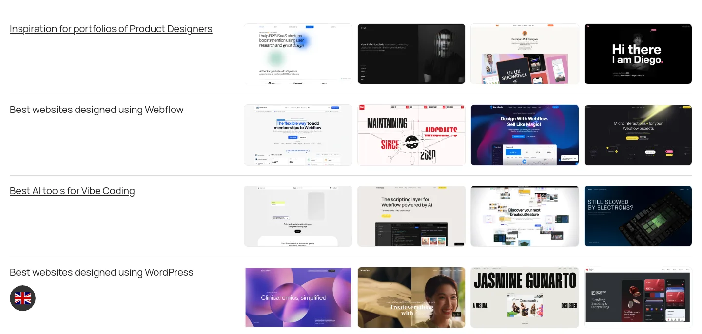uiuxshowcase.com — Features