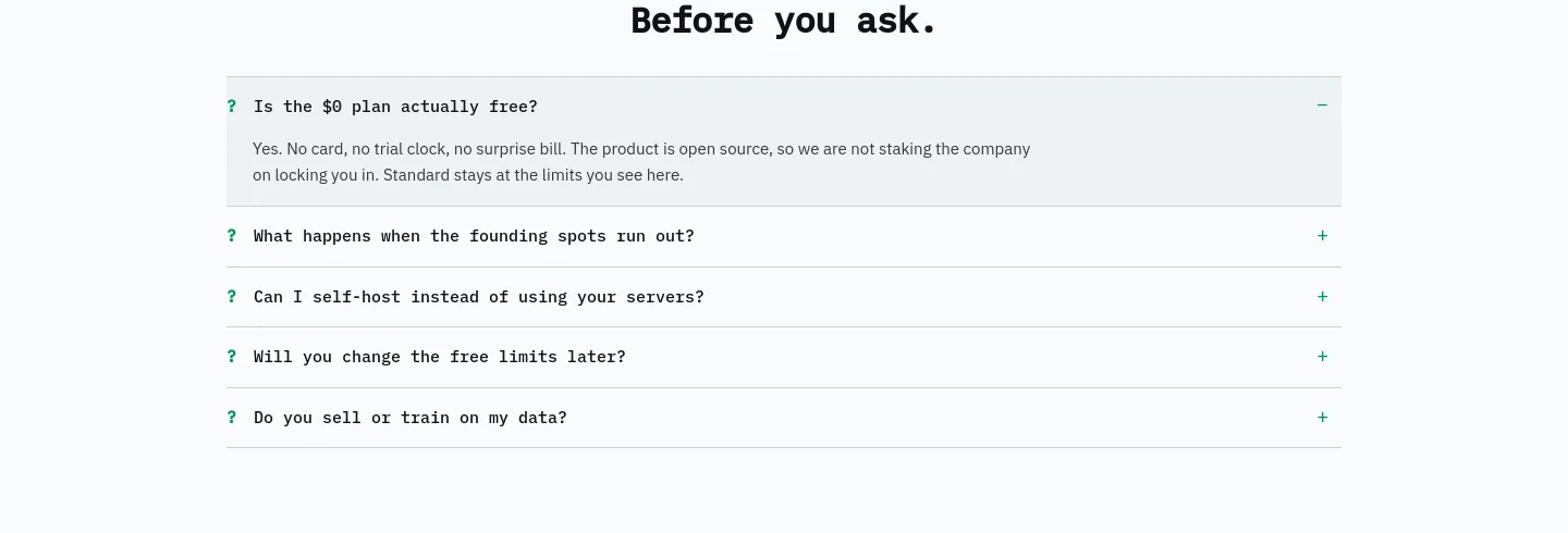 uptimepage.dev — FAQ