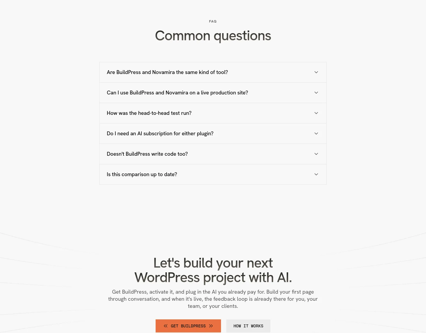 usebuildpress.com FAQ section