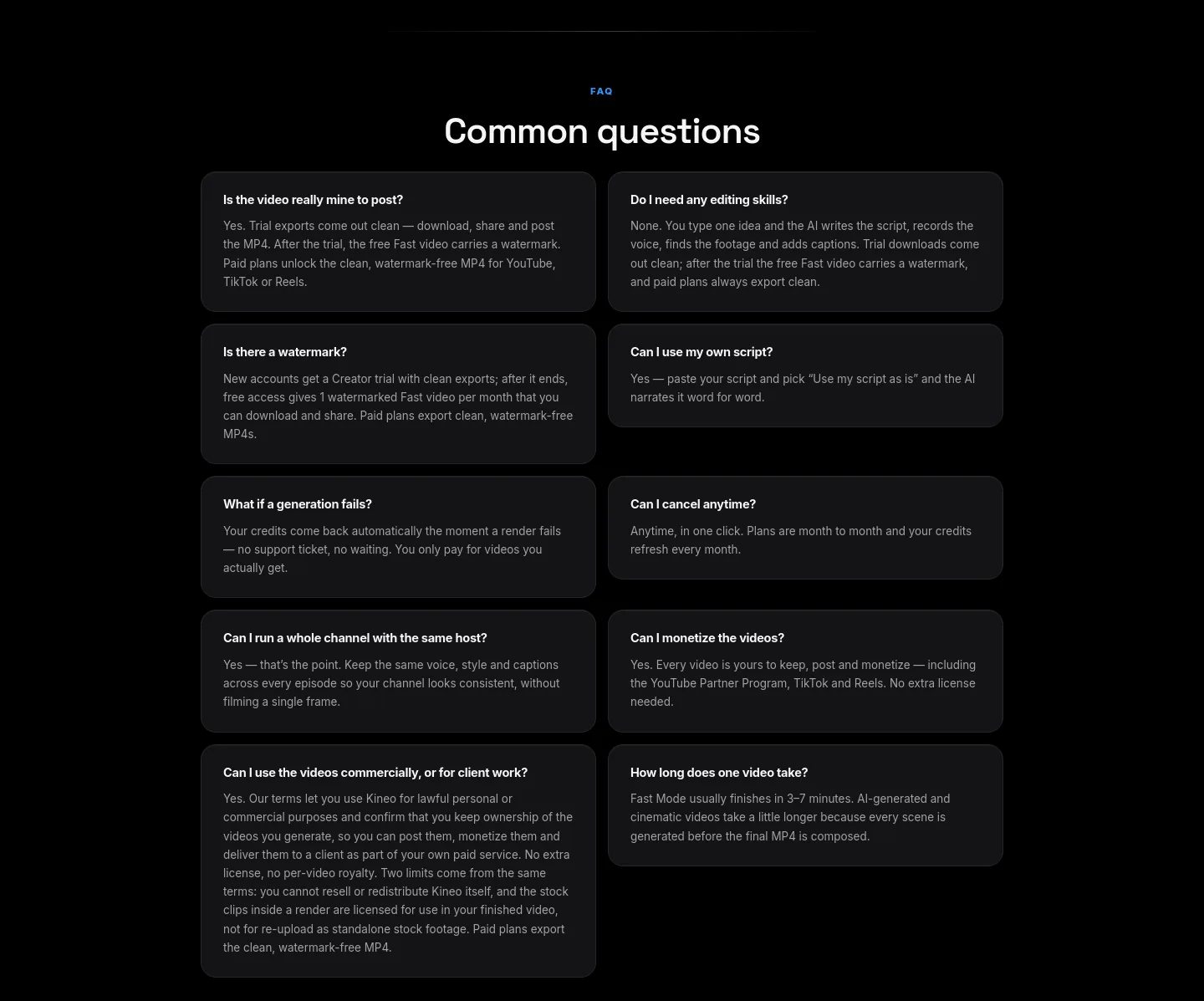 usekineo.com — FAQ