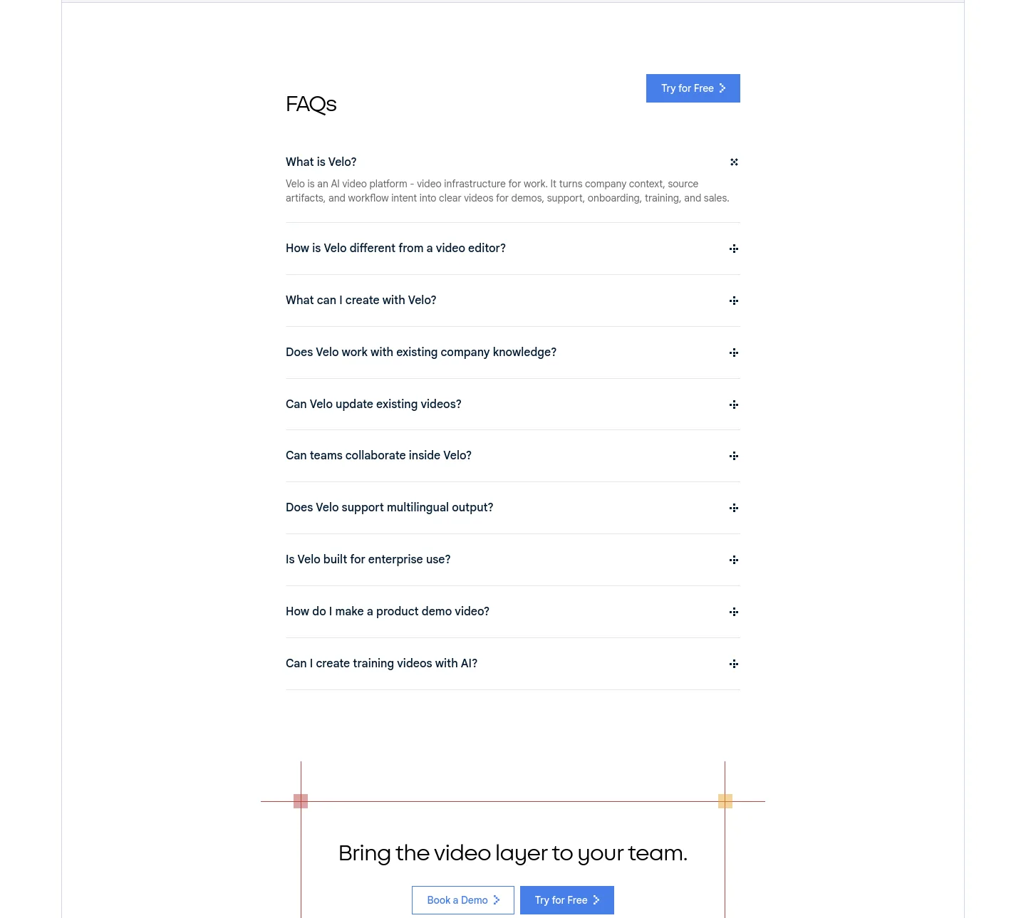 usevelo.ai — FAQ