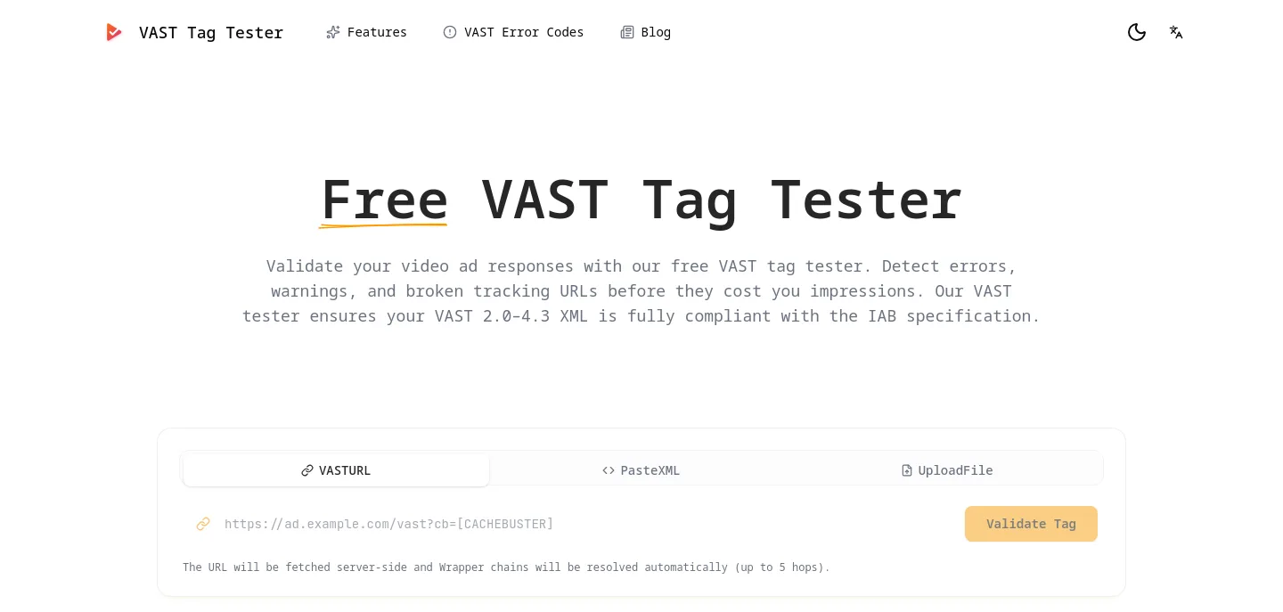 vast-tag-tester.online — Hero
